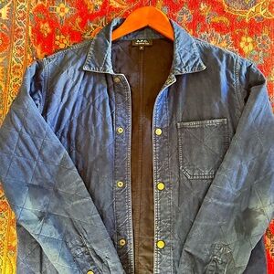 A.P.C. Blue Quilted Jacket